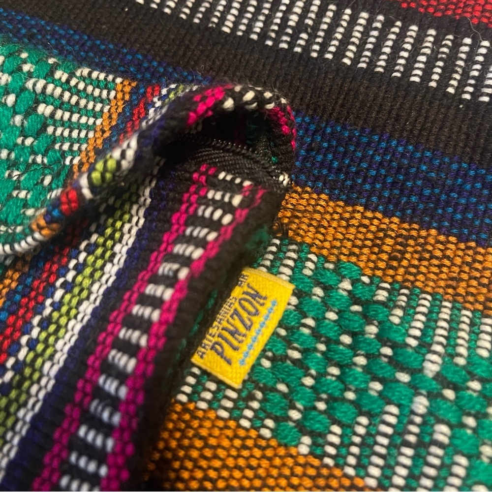 Mr Pinzon Backpack Artesanias Aztec Woven Boho Hippie Multicolored - Picture 5 of 11
